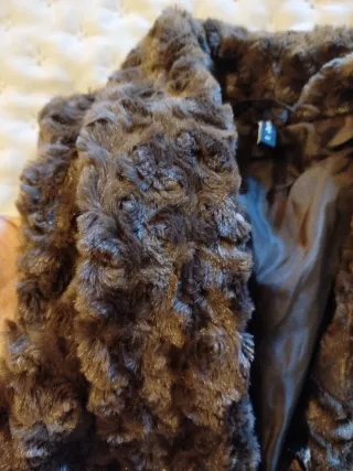 Chaleco pelo suave mujer marrón