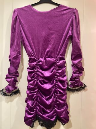 Vestido Morado Terciopelo Lentejuelas