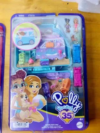 2 Polly Pocket Set Estuche + Perrito