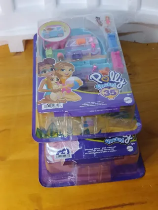 2 Polly Pocket Set Estuche + Perrito