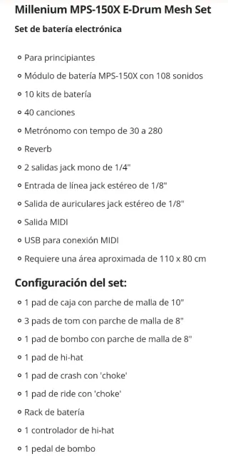 Millenium MPS-150X E-Drum Mesh Bundle