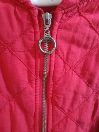 Chaqueta bomber roja mujer