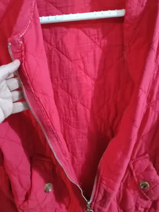 Chaqueta bomber roja mujer