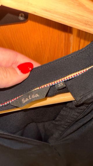 Blusa negra manga larga Salsa