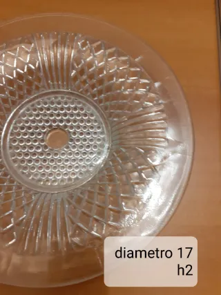 Piattino vintage in vetro trasparente