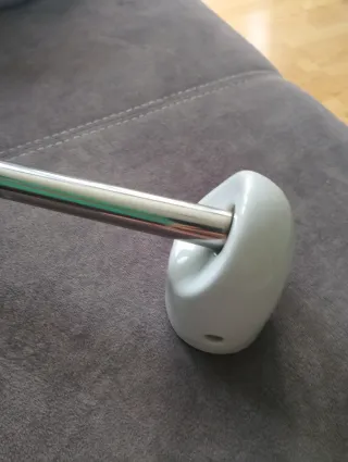 Toallero y portarrollos cerámica blanco Vintage.