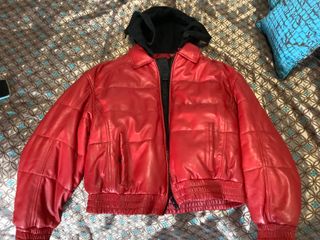 Cazadora piel Gipsy 2.0 Roja Tipo Plumón