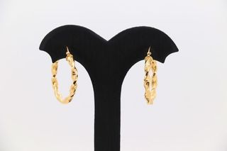 Pendientes Aro Rizado Greca Dorados