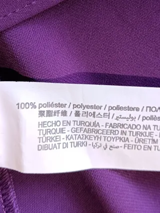 Vestito Zara Viola Portafoglio Bottoni Dorati