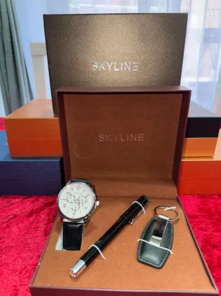 Set de Regalo Skyline: Reloj, Bolígrafo y Llavero