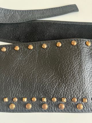 Cintura Pinko Nera con Borchie Oro