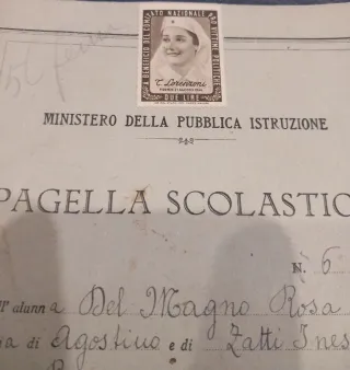 Pagella Scolastica Storica Ministero Istruzione