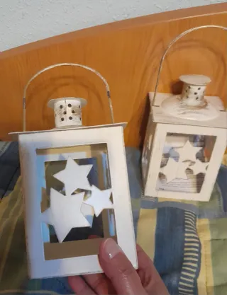 Venta solidaria: 2 Farolillos Decorativos Metal