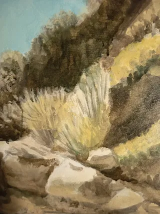 Cuadro al óleo paisaje natural.