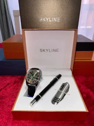 Set Skyline Reloj, Bolígrafo y Mechero