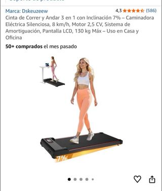 Tapis Roulant Dskeuzeew 7% Inclinazione