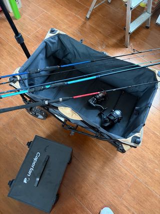 Lote de pesca: cañas y carretes