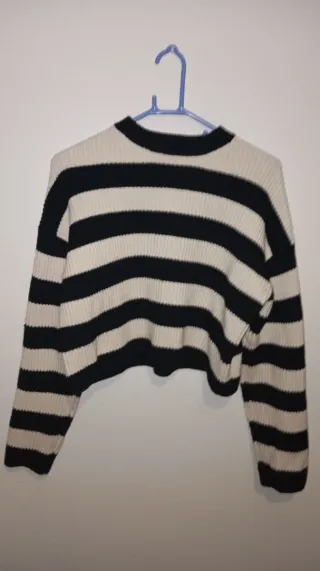 Jersey de rayas blanco y negro