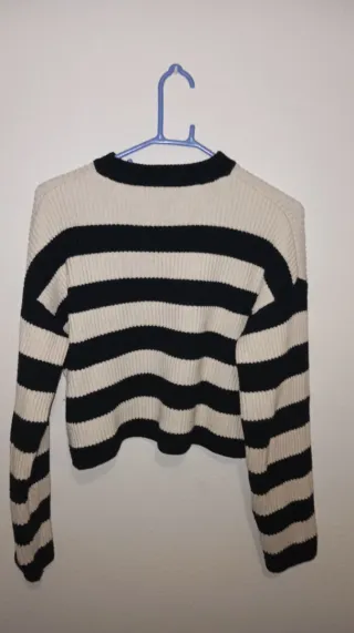 Jersey de rayas blanco y negro