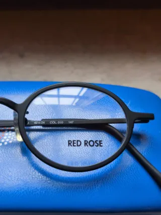 Occhiali Red Rose metallo con clip-on