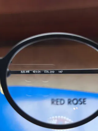 Occhiali Red Rose metallo con clip-on