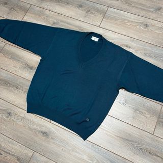 Valentino Vintage 80s Merino Wool blue Sweater