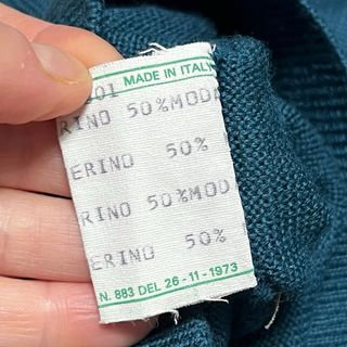 Valentino Vintage 80s Merino Wool blue Sweater