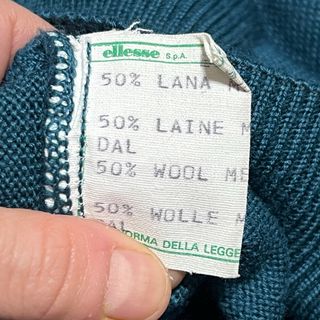 Valentino Vintage 80s Merino Wool blue Sweater