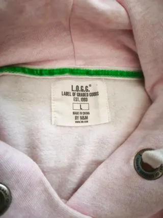 Sudadera H&M Rosa Talla L