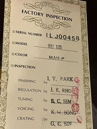 Piano Samick SU-121 poco usado. Escucho ofertas.