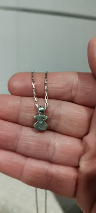 Collar Tous Infantil Oso Plata