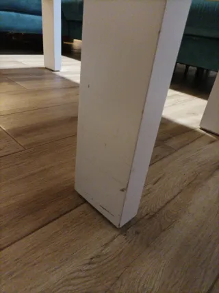 Mesa centro doble altura madera y cristal