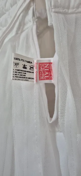 Cancán fallera niña blanco