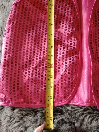 Chaleco de lentejuelas rosa