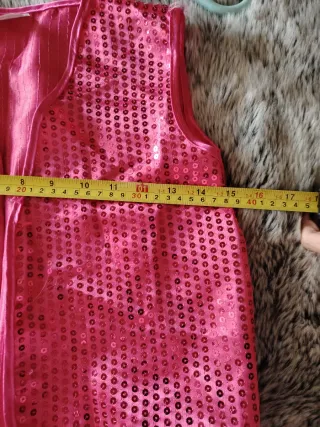 Chaleco de lentejuelas rosa