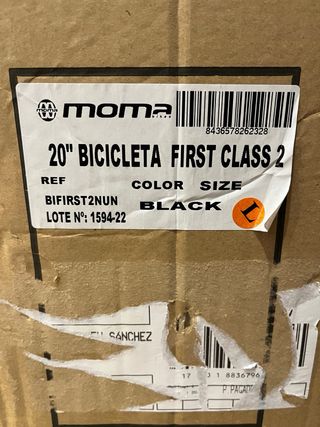 Bicicleta plegable negra