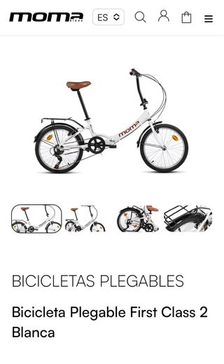 Bicicleta plegable negra