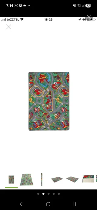 Alfombra infantil de juegos 120x200