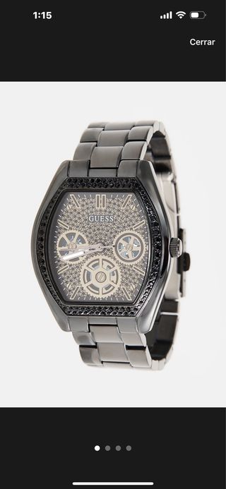 Reloj Guess Negro y Plateado Hombre