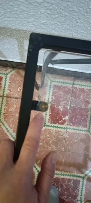 Mesa auxiliar forja y cristal