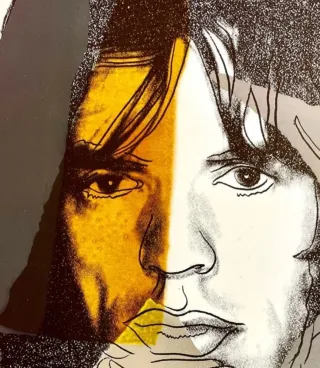 Stampa Offset Mick Jagger Andy Warhol 1975
