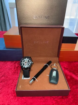 Set de Regalo Skyline: Reloj, Bolígrafo y Llavero