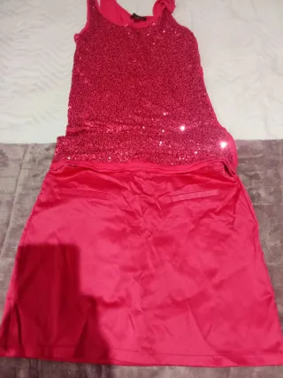 Conjunto fiesta falda y top pedrería