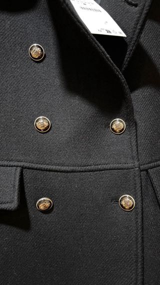Abrigo negro Zara talla S