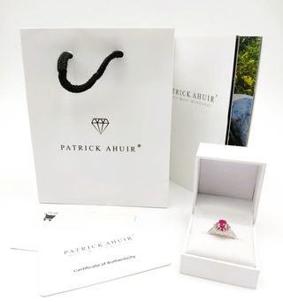 Anillo Plata con Rubí Natural Mujer