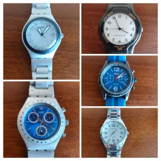 Lote di 5 orologi: Swatch, Ohlal, Diamond e altro