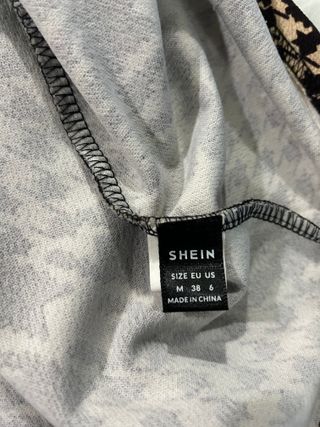 Abito con cintura fantasia pied-de-poule - Taglia