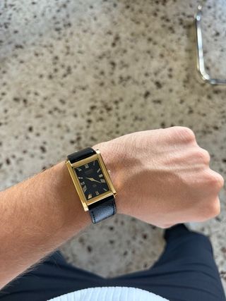 Orologio Seiko Tank Rettangolare Oro Nero