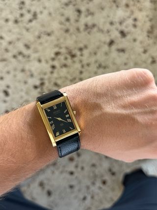 Orologio Seiko Tank Rettangolare Oro Nero