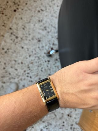 Orologio Seiko Tank Rettangolare Oro Nero
